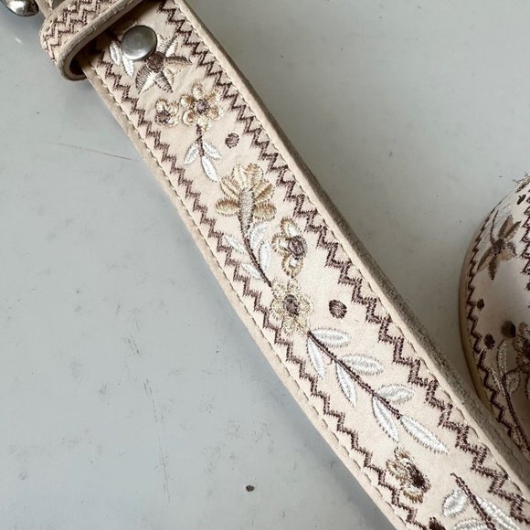 NEW Lane Boots LANDRUM Western Belt M Embroidery Bone Leather Southwest Cowboy - Picture 9 of 10